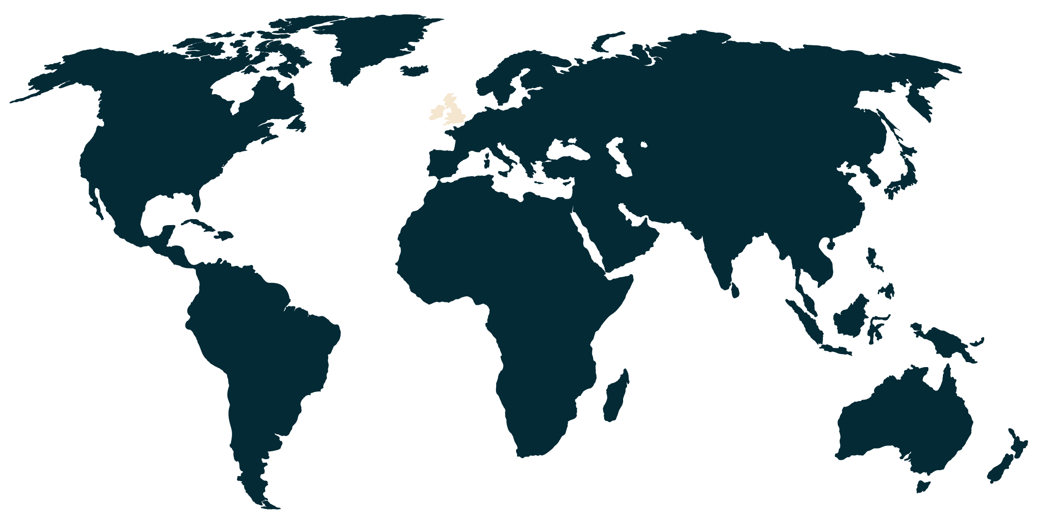 Global Map with UK Highlighted