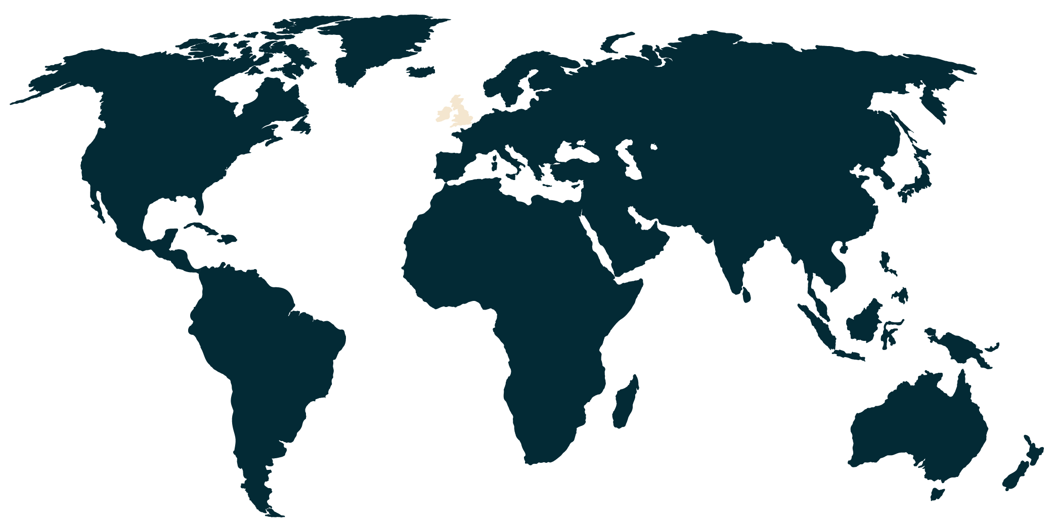UK Global Map with UK Highlighted